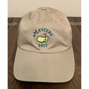 Master 2017 American Needle Official khaki Adjustable Hat Pre-Owned